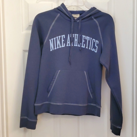 Nike Tops - Nike Athletics Women's Small Blue Logo Hoodie